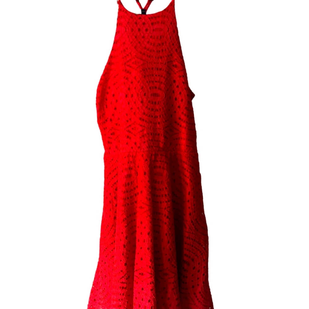 Coral Lace Dress, Size L